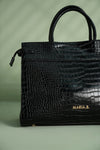 Belted Croc Tote