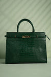 Belted Croc Tote