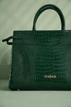 Belted Croc Tote