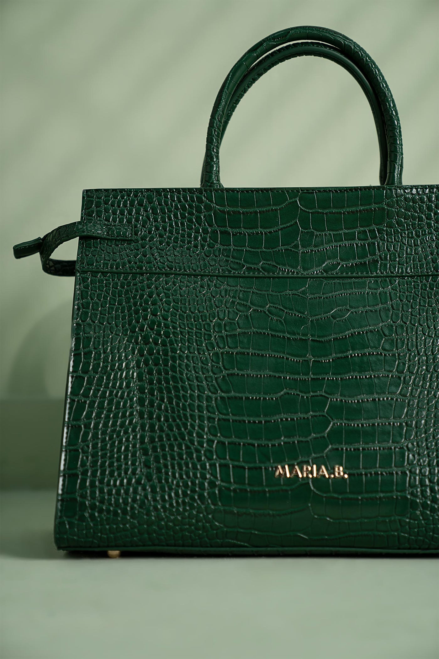 Belted Croc Tote