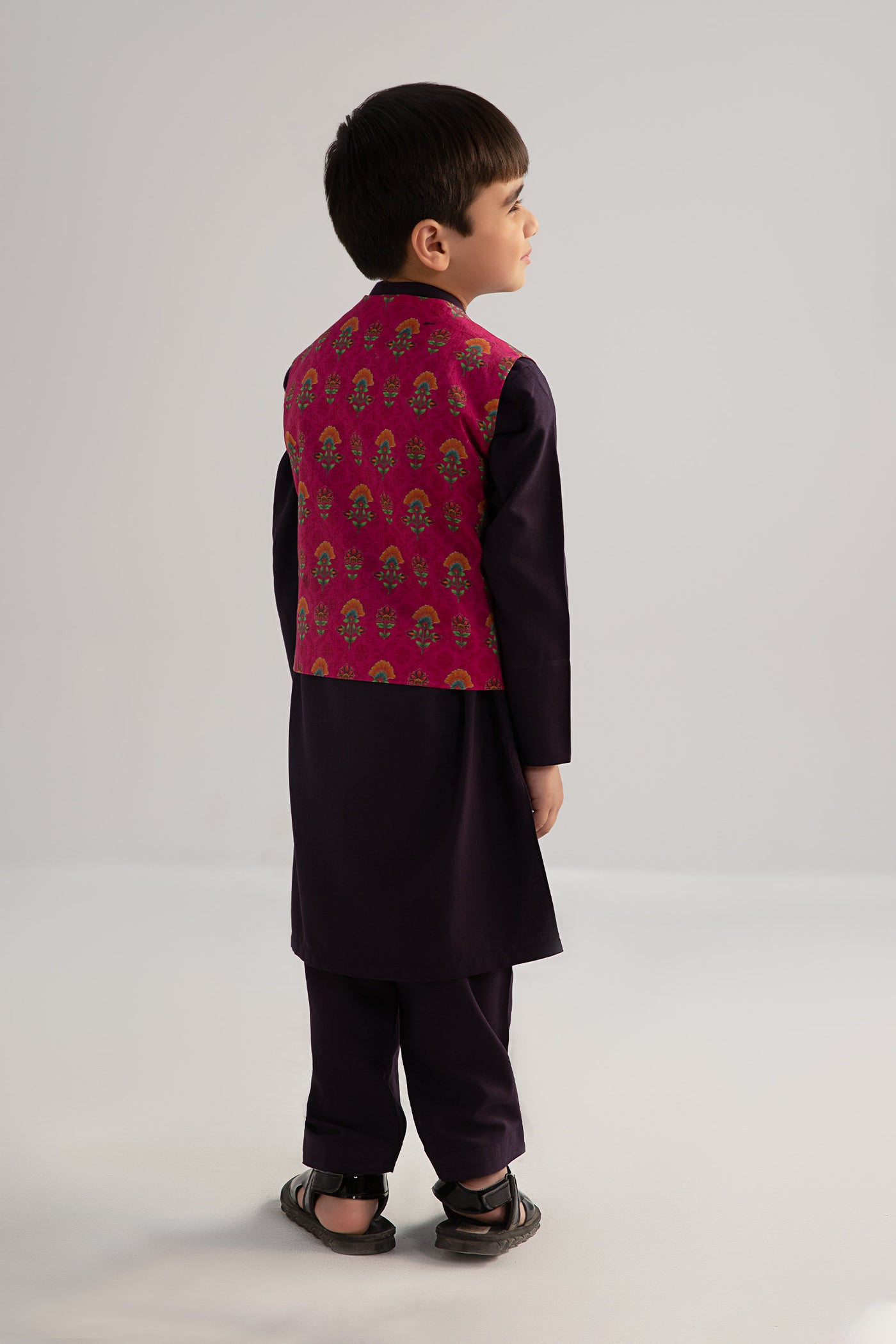 3 Piece Printed Blended Suit | MBI-3P25-03