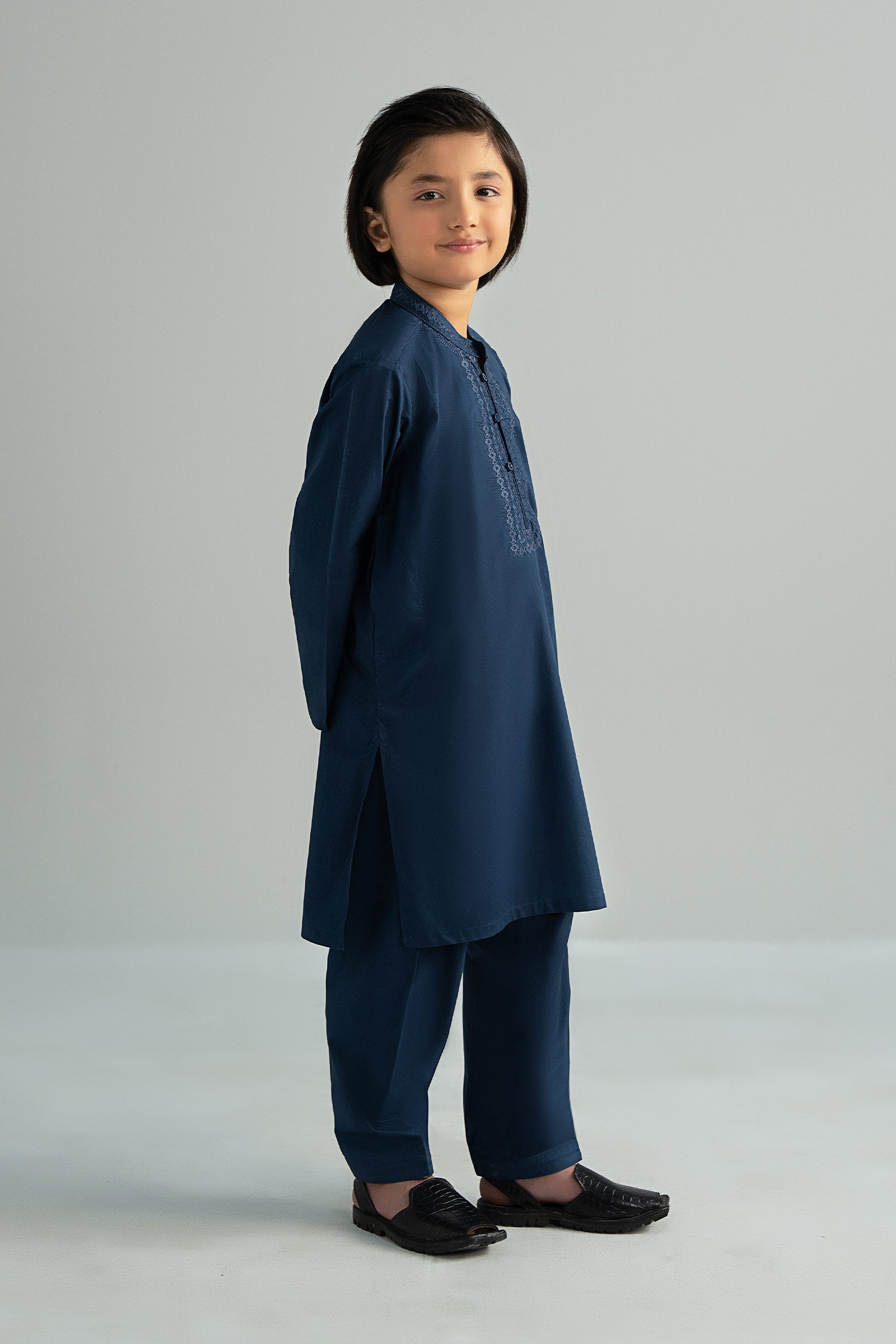 2 Piece Embroidered Cotton Suit