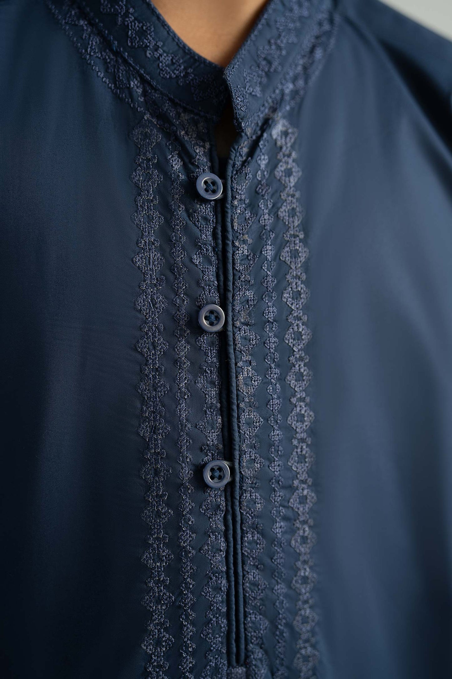 2 Piece Embroidered Cotton Suit