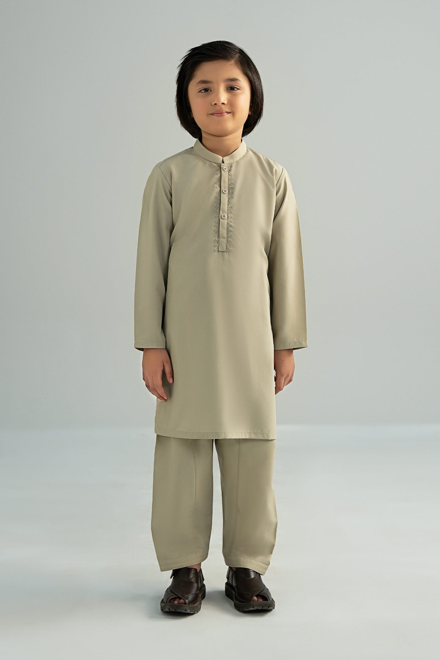 2 Piece Embroidered Blended Suit | MBK-2P25-03