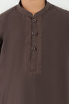 2 Piece Embroidered Blended Suit