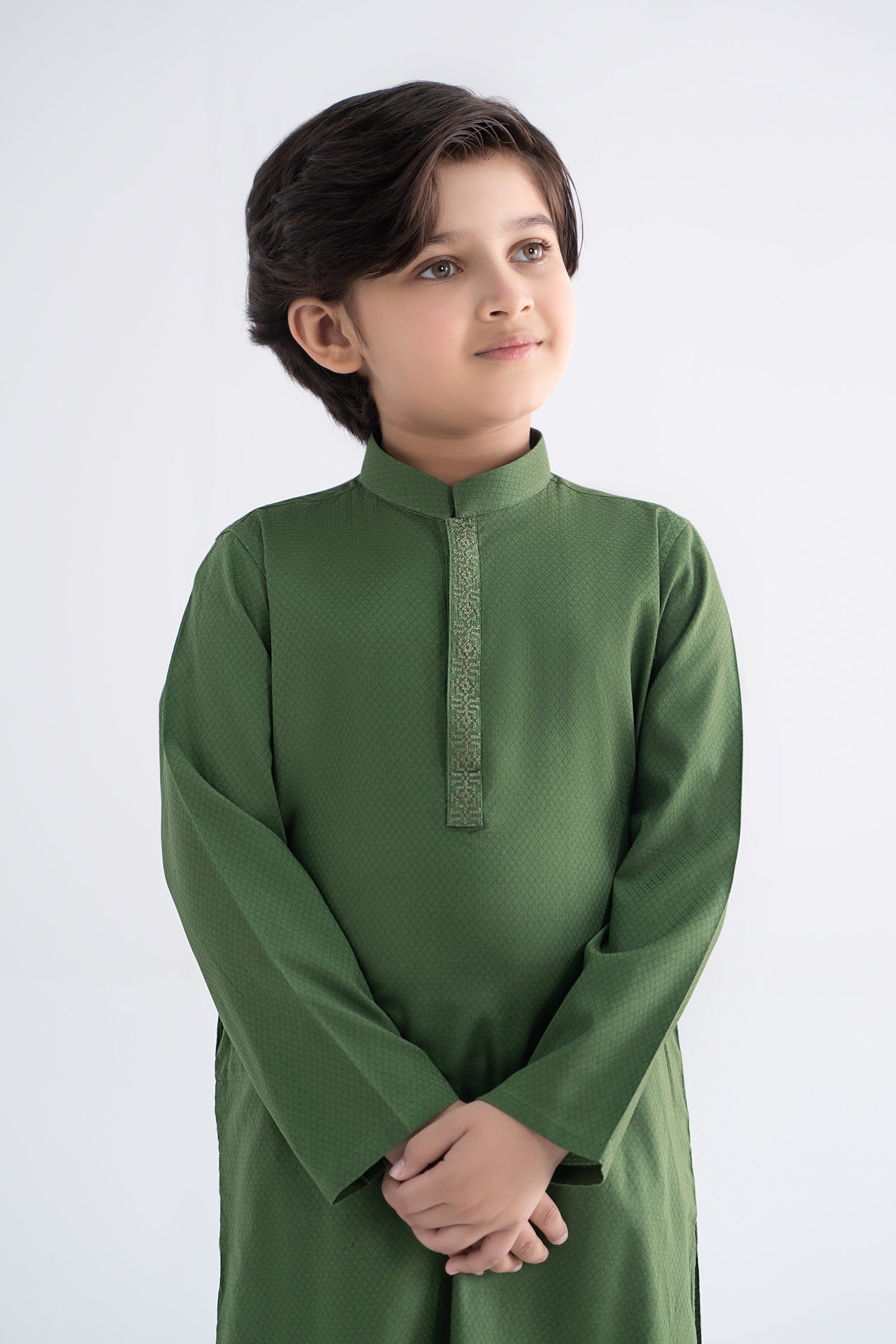 Embroidered Jacquard Kurta
