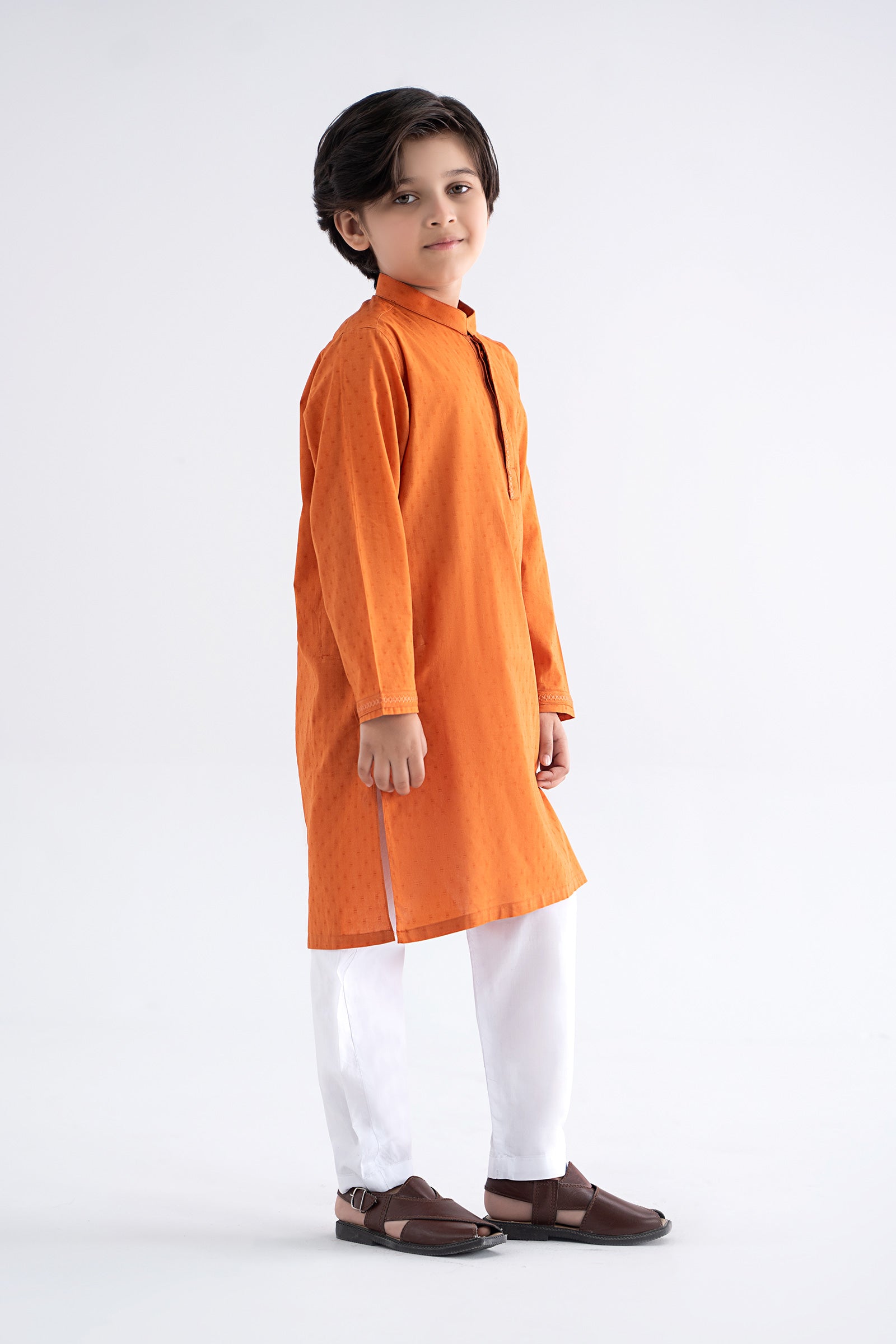 Embroidered Jacquard Kurta