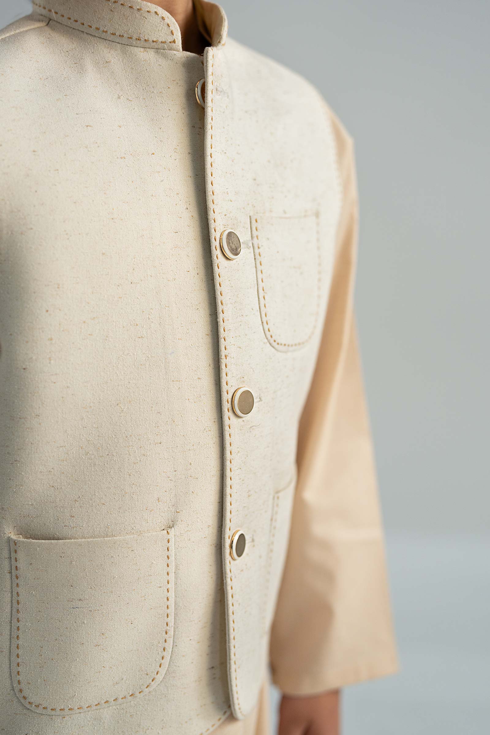 Natural Karandi Waistcoat