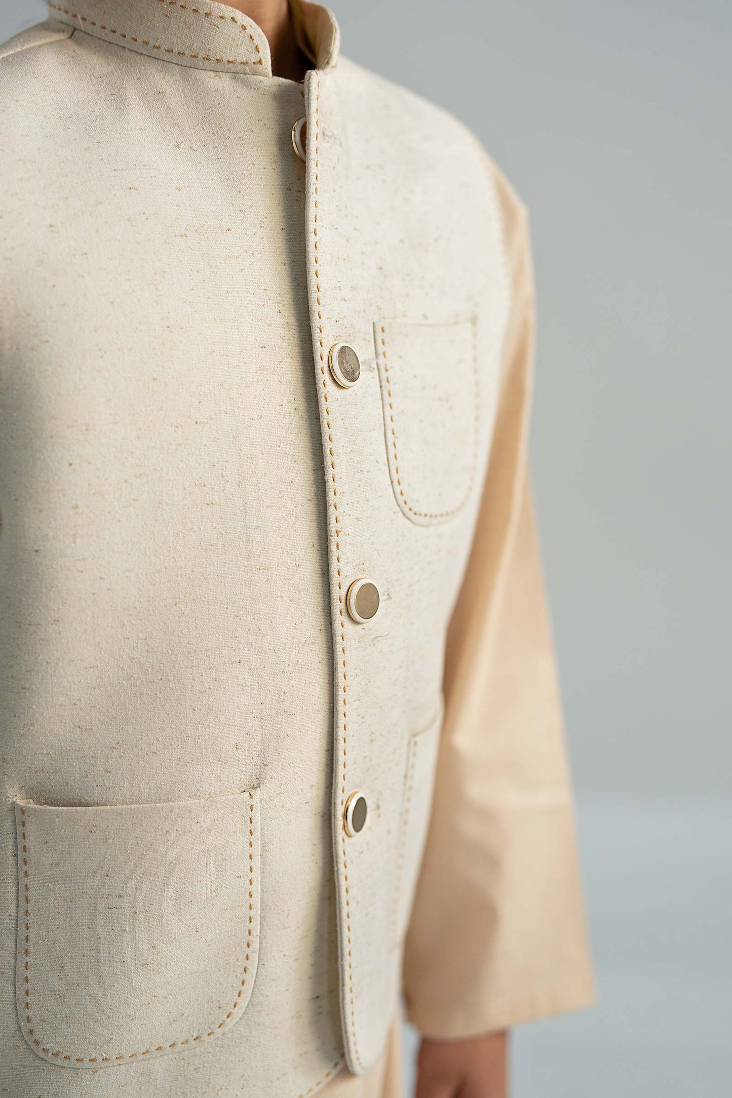 Natural Karandi Waistcoat