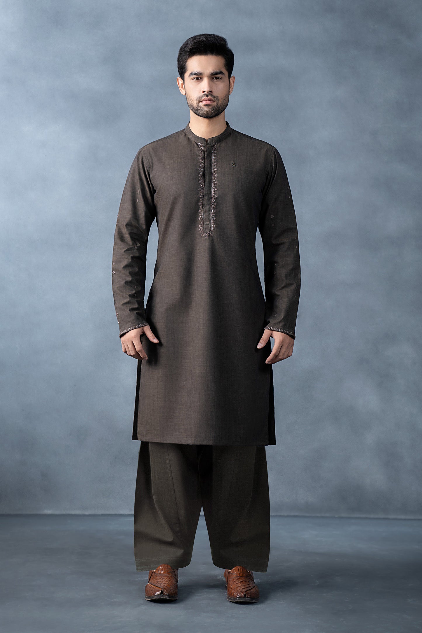 2 Piece Blended Khaddar Suit