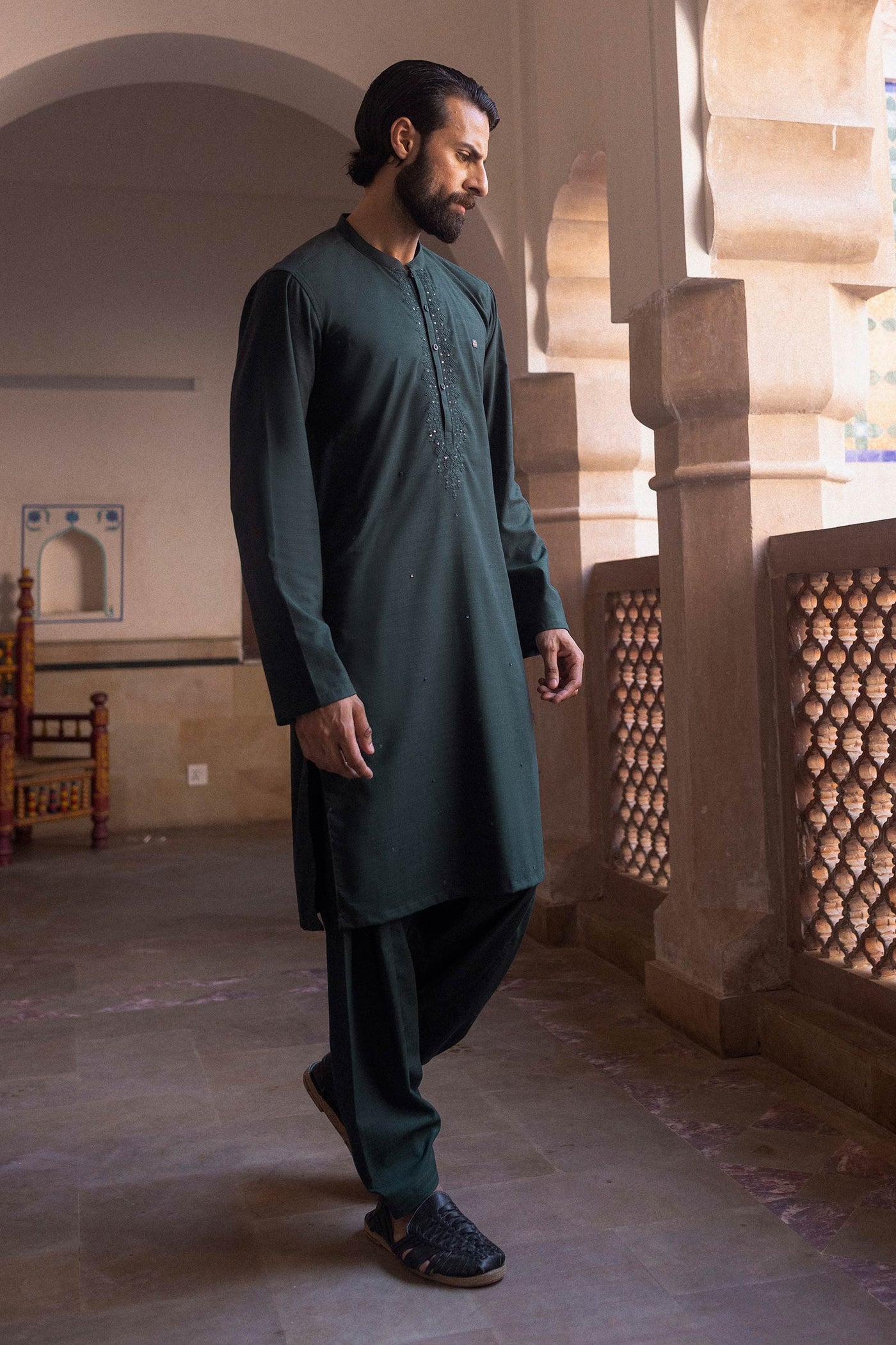 2 Piece Blended Khaddar Suit