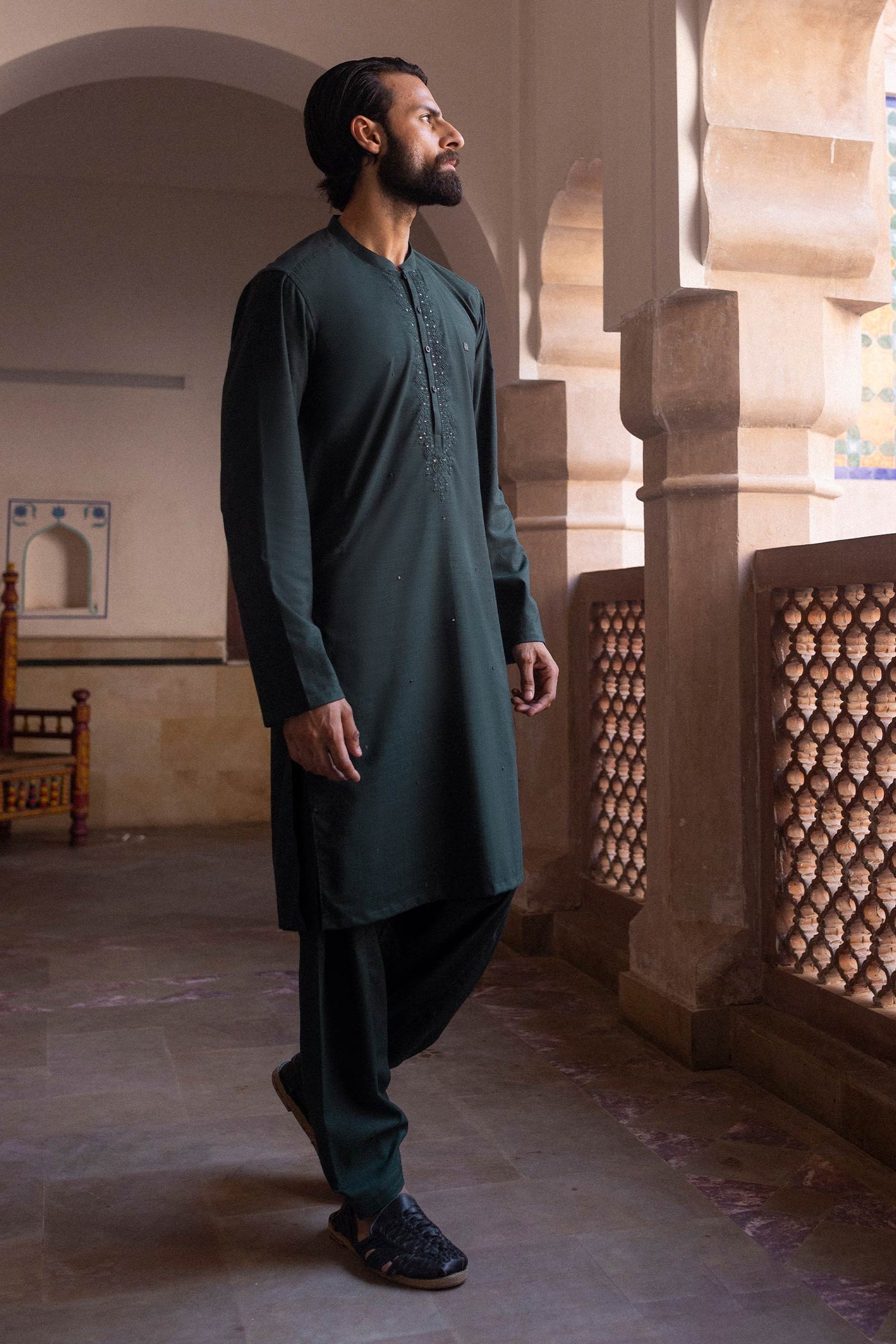 2 Piece Blended Khaddar Suit