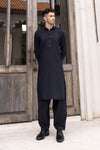 2 Piece Embroidered Blended Suit