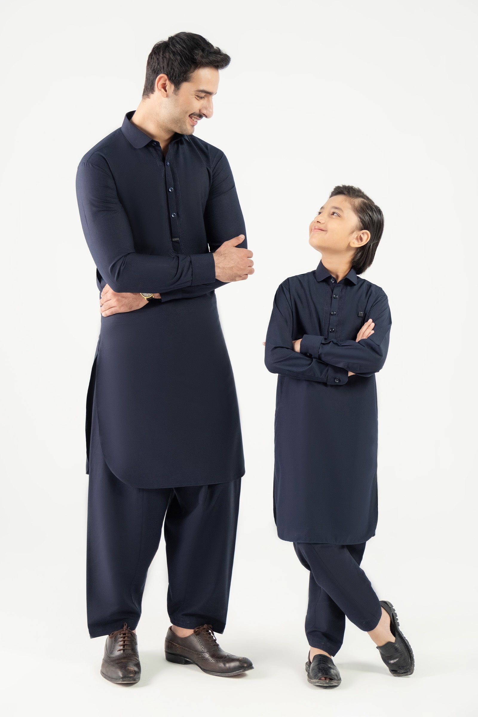 2 Piece Embroidered Blended Suit