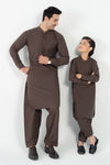2 Piece Embroidered Blended Suit