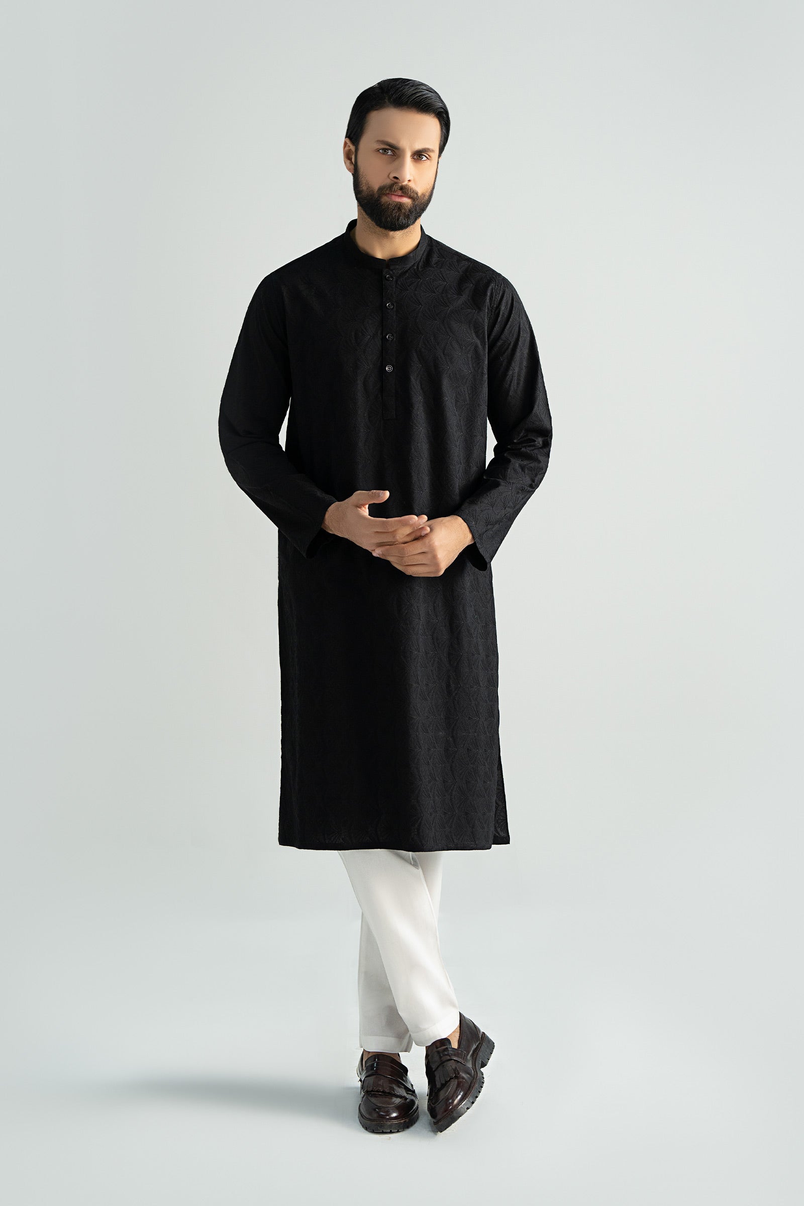 Embroidered Cotton Kurta