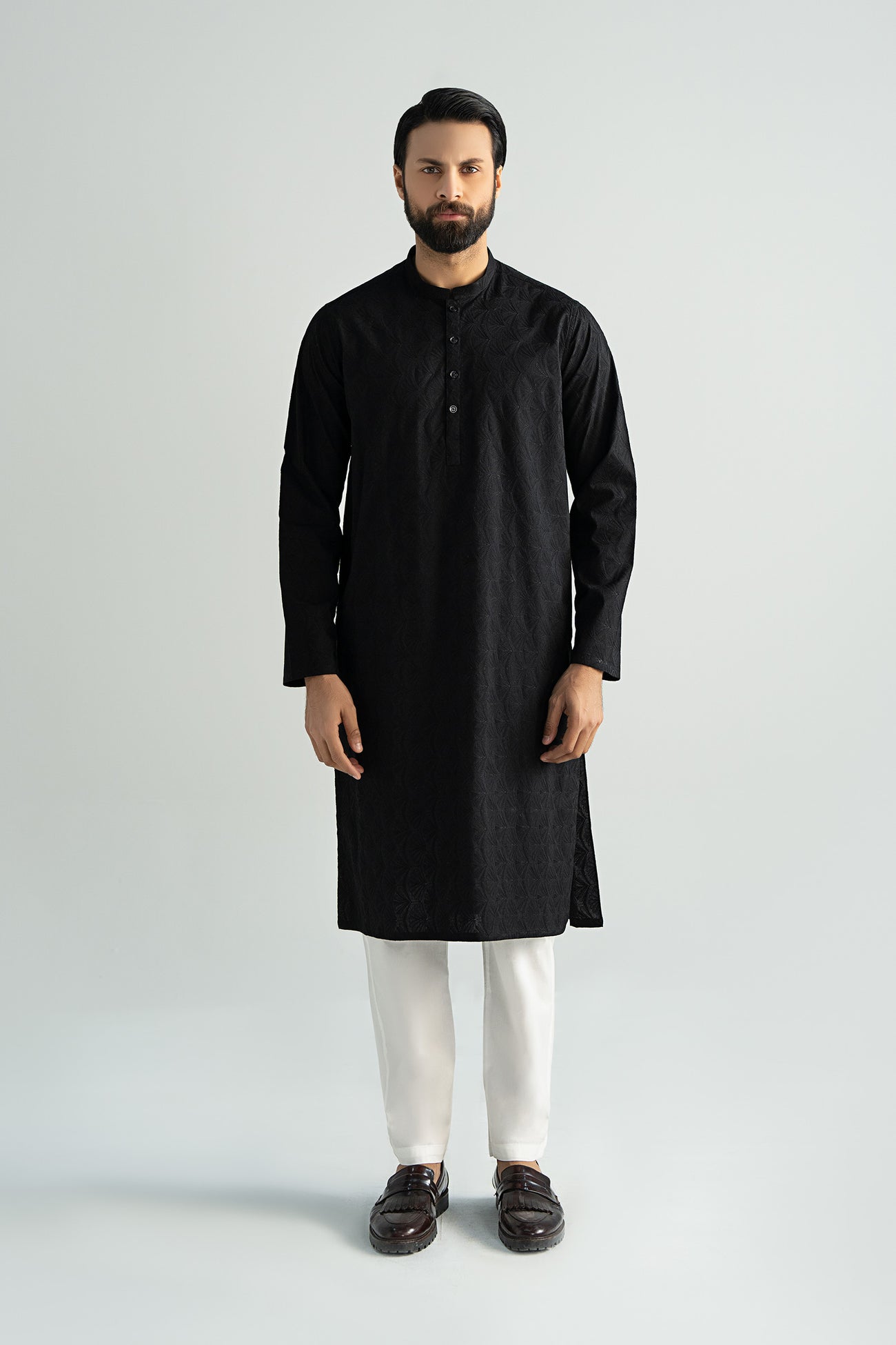 Embroidered Cotton Kurta