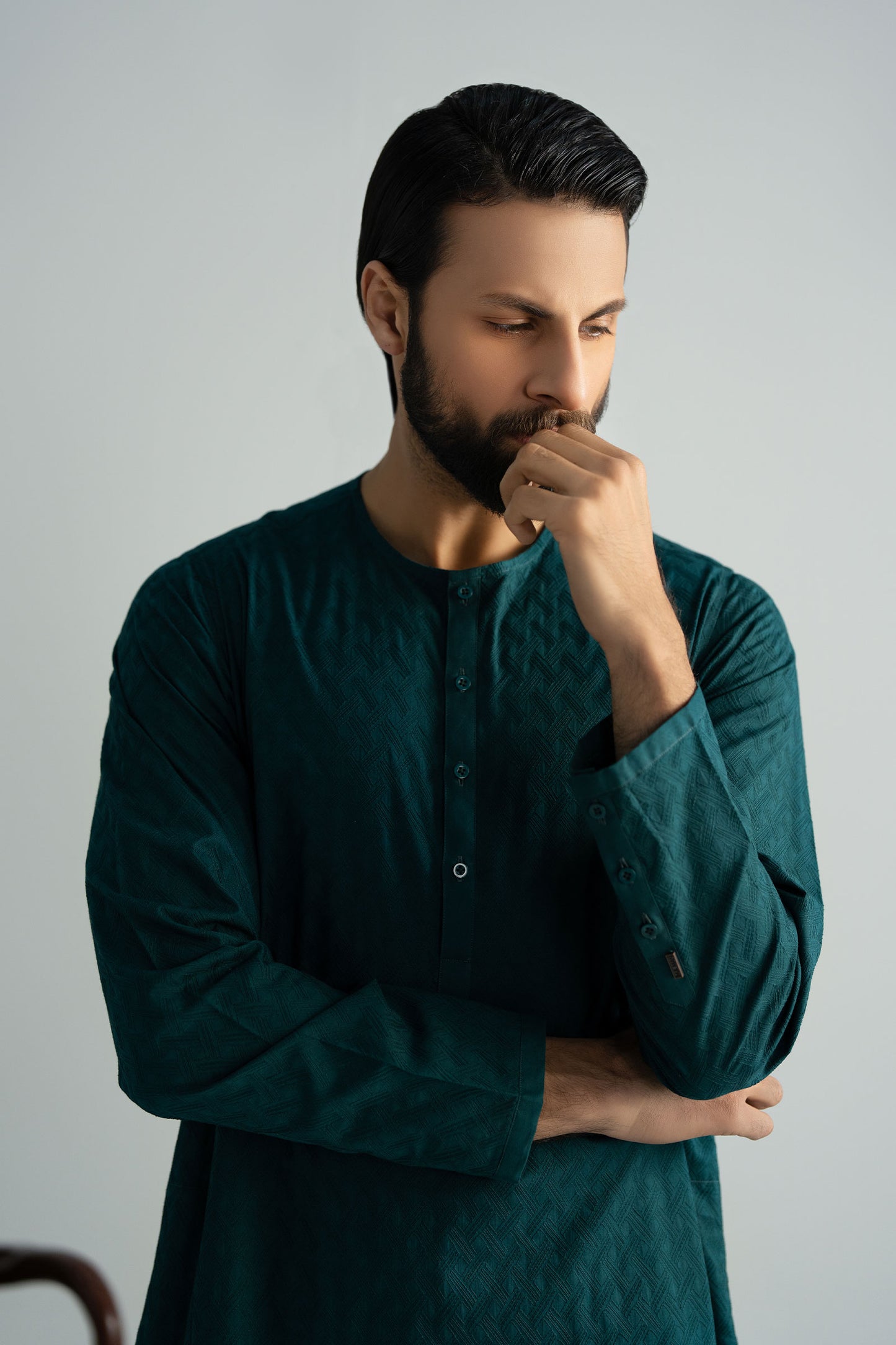 Embroidered Cotton Kurta