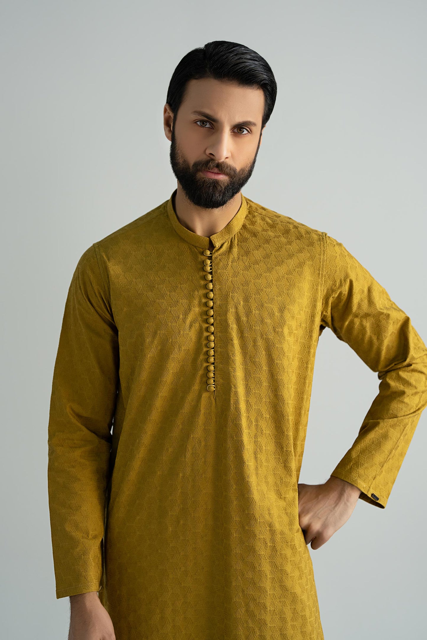 Embroidered Cotton Kurta