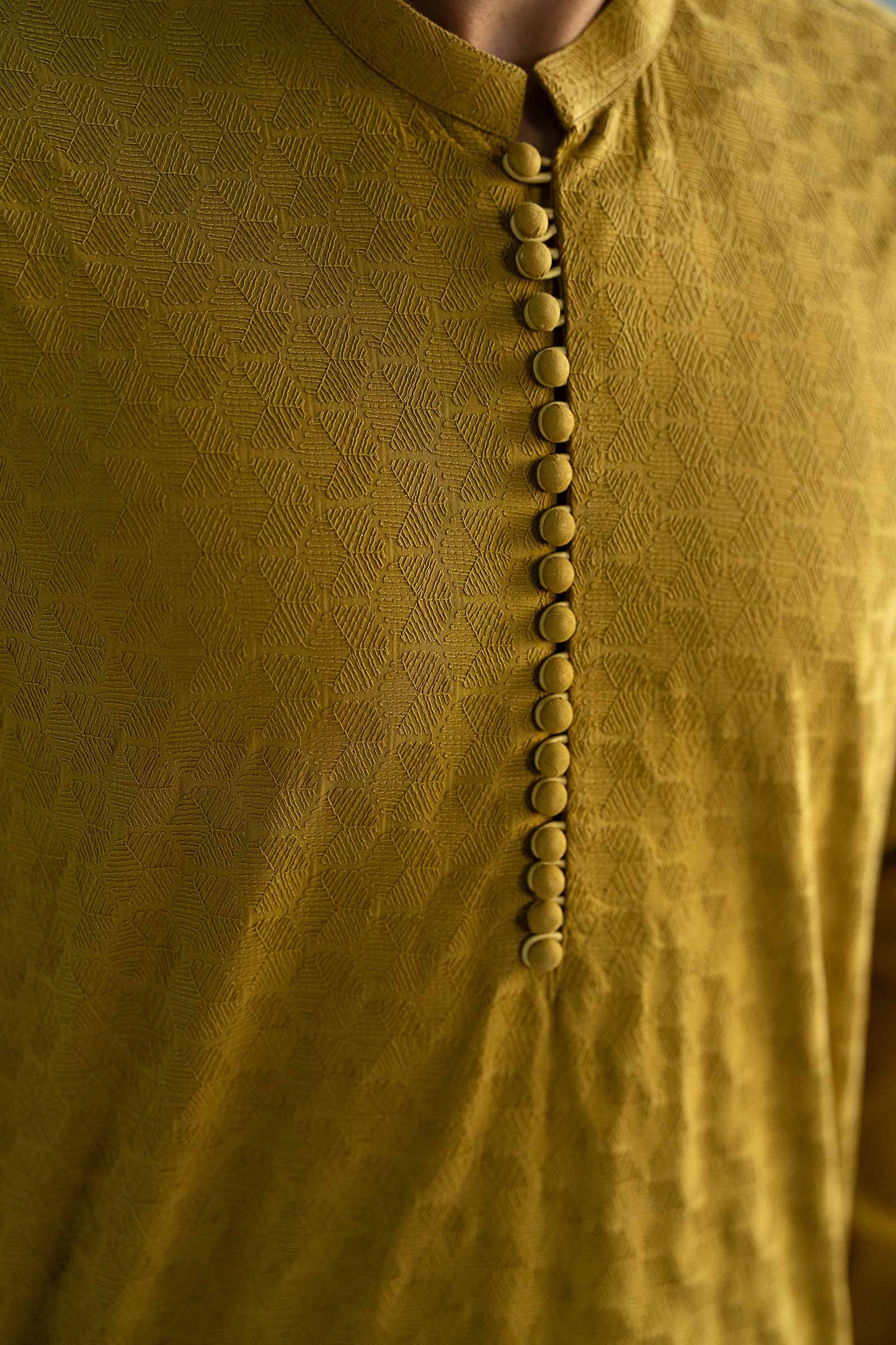 Embroidered Cotton Kurta