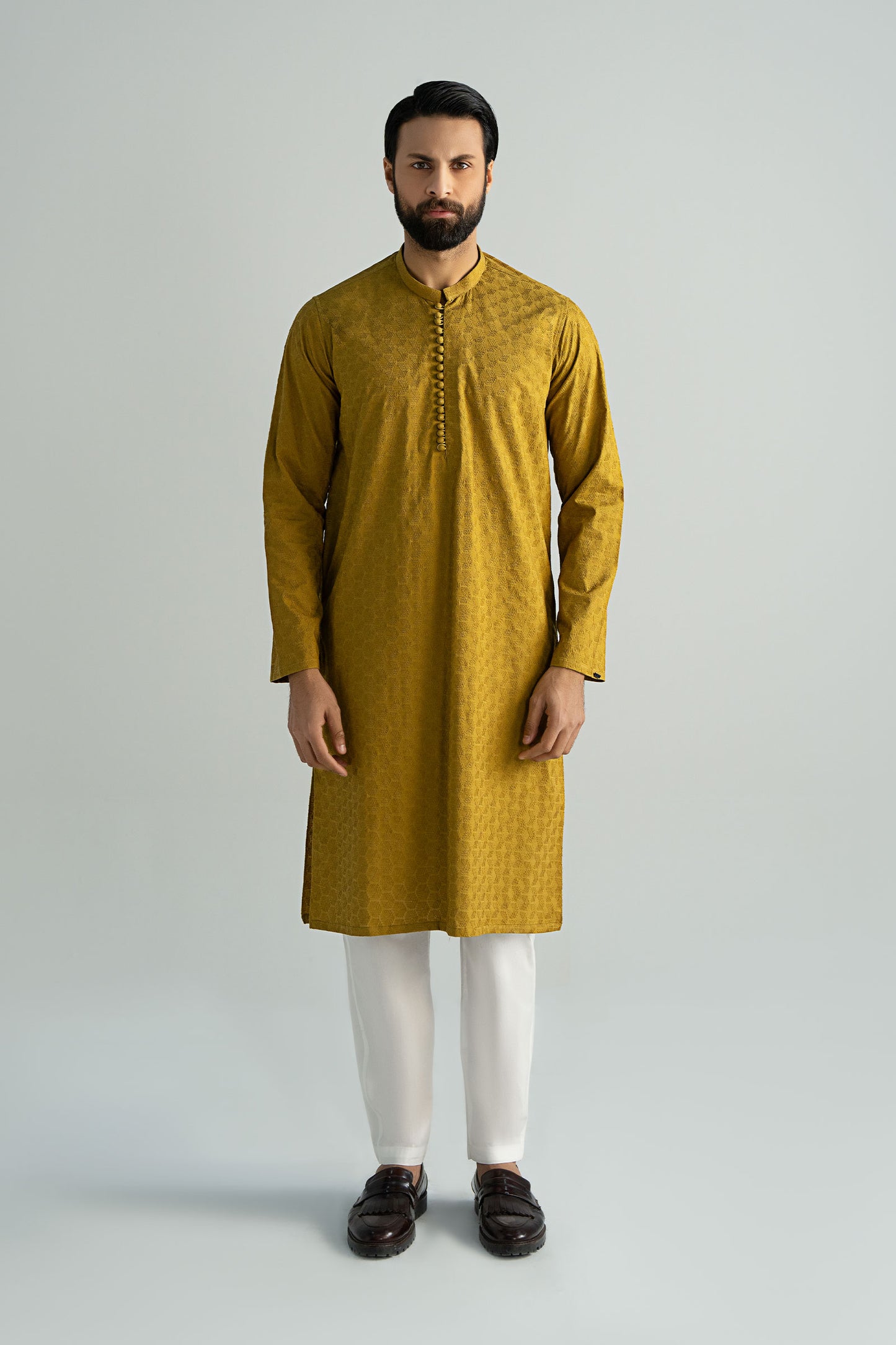 Embroidered Cotton Kurta