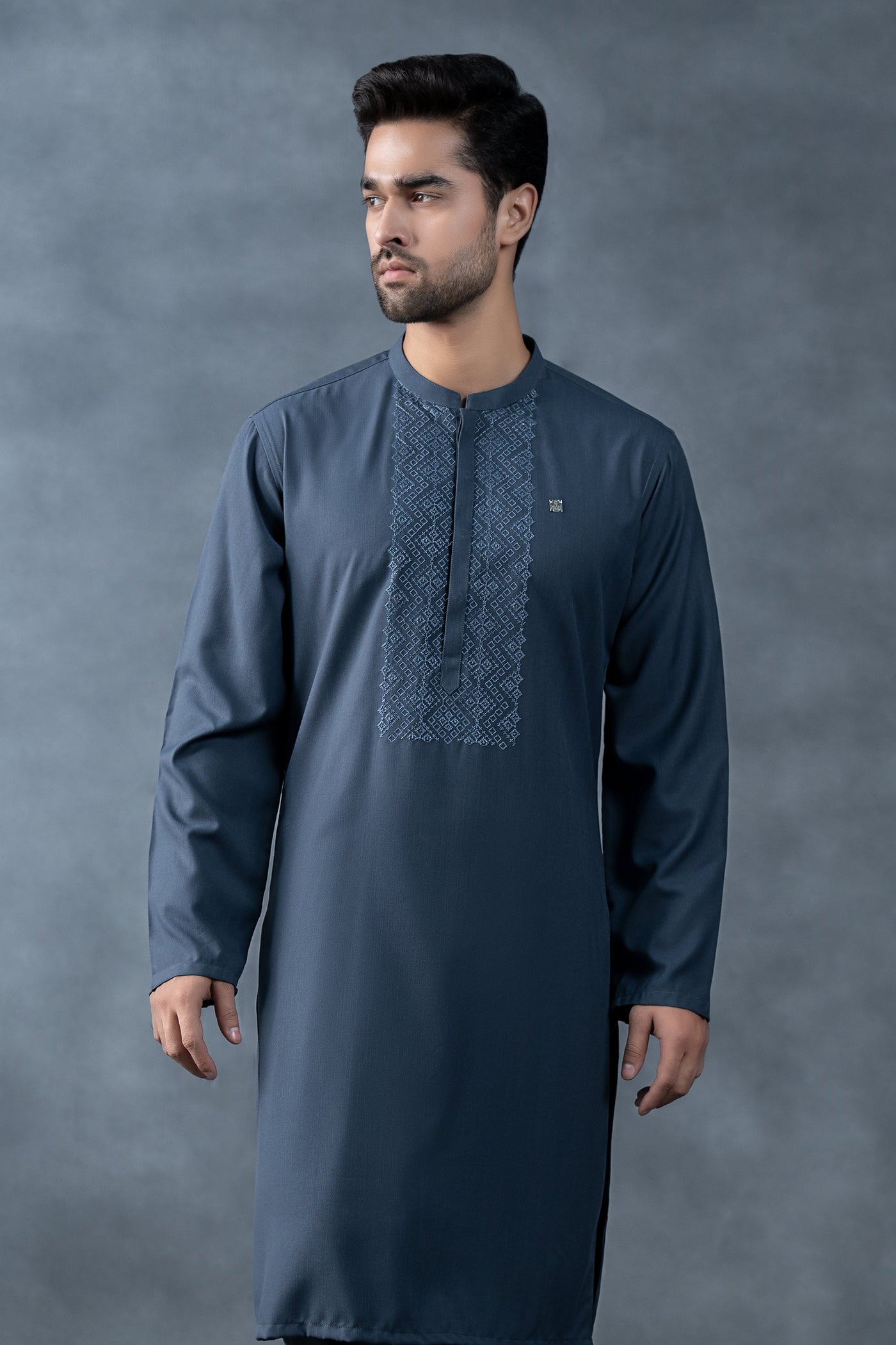 Embroidered Blended Kurta