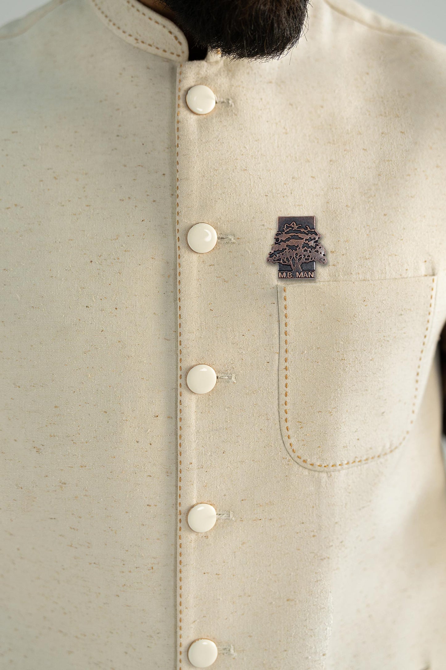 Natural Karandi Waistcoat