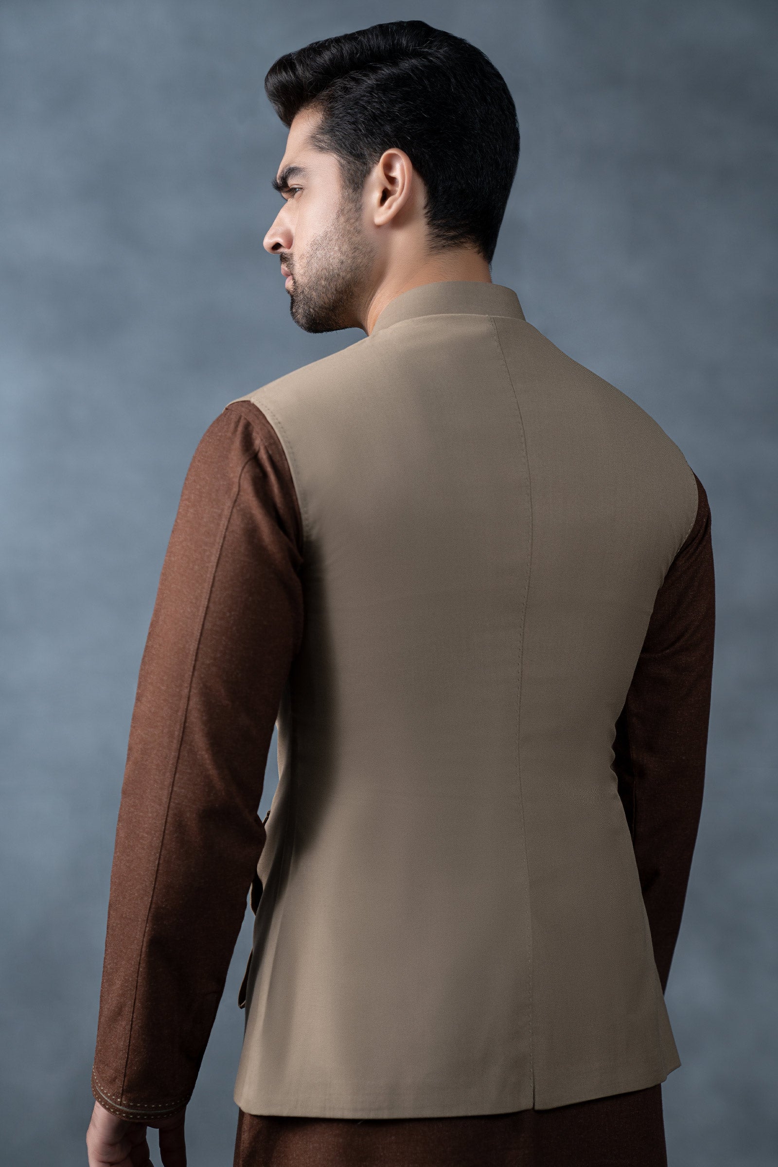 Tropical Khakki Waistcoat