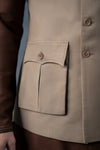 Tropical Khakki Waistcoat