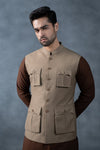 Tropical Khakki Waistcoat