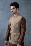 Tropical Khakki Waistcoat