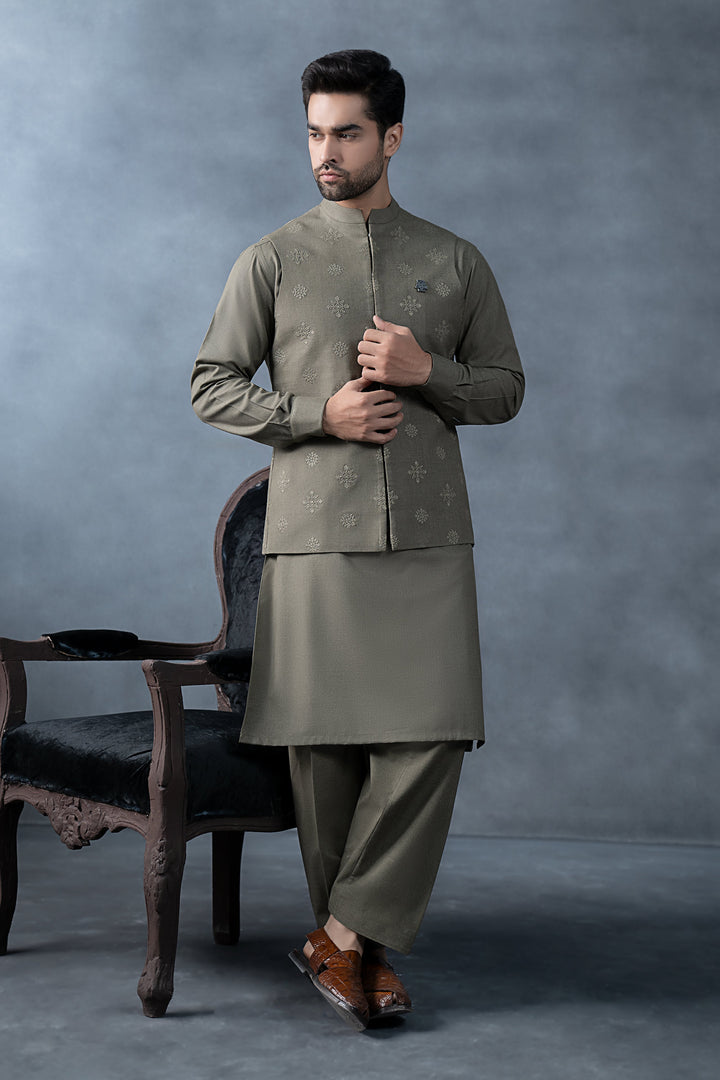 3 Piece Markhor (Polo) Wool Suit All Products M3PW034-SML-AMG