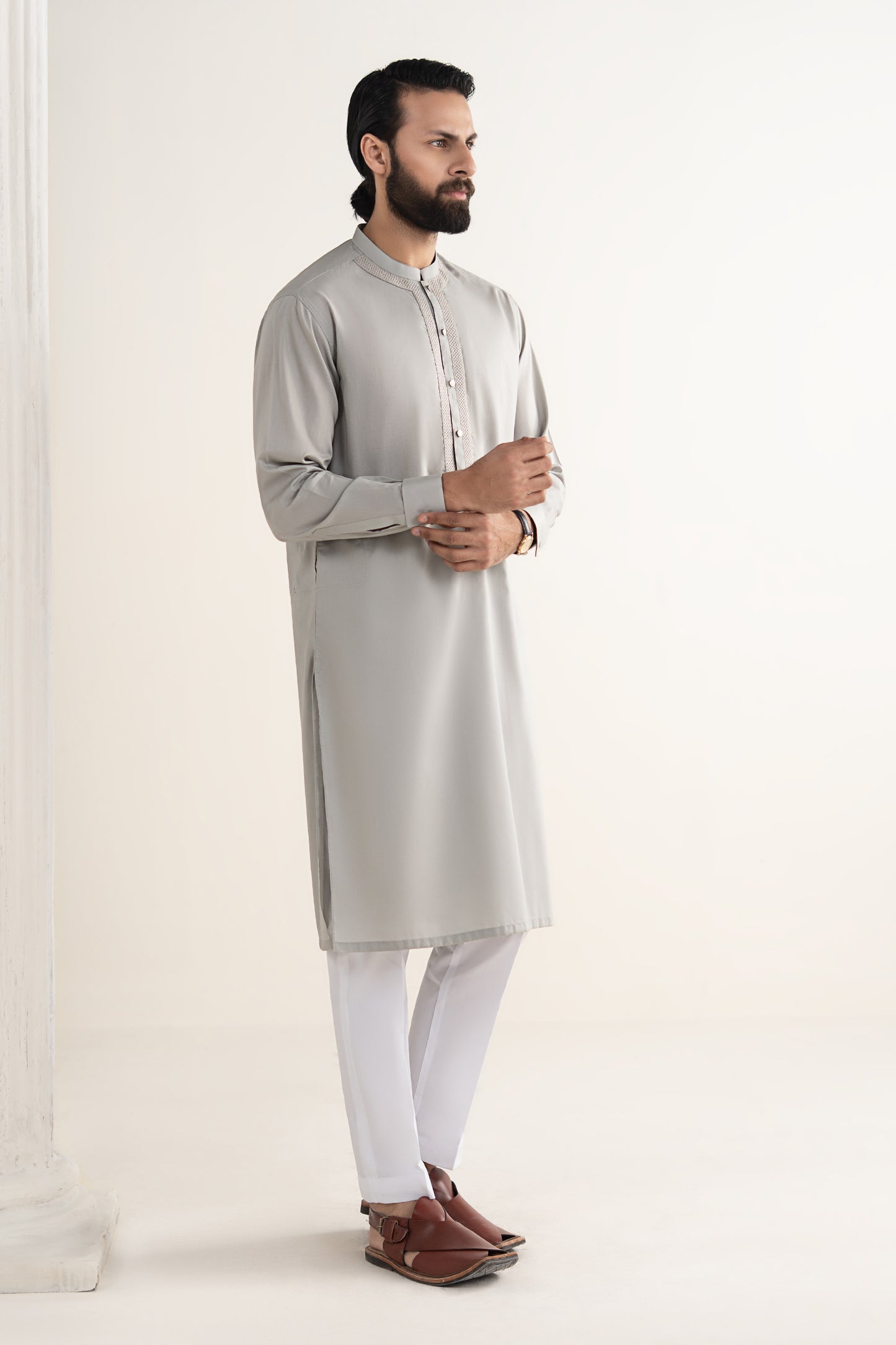 Embroidered Blended Kurta