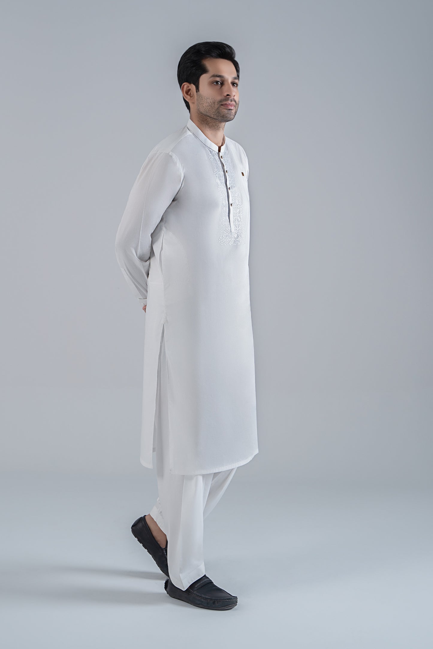 2 Piece Embroidered Cotton Suit
