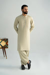 2 Piece Embroidered Blended Suit
