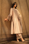 3 Piece Embroidered Tassel Silk Suit