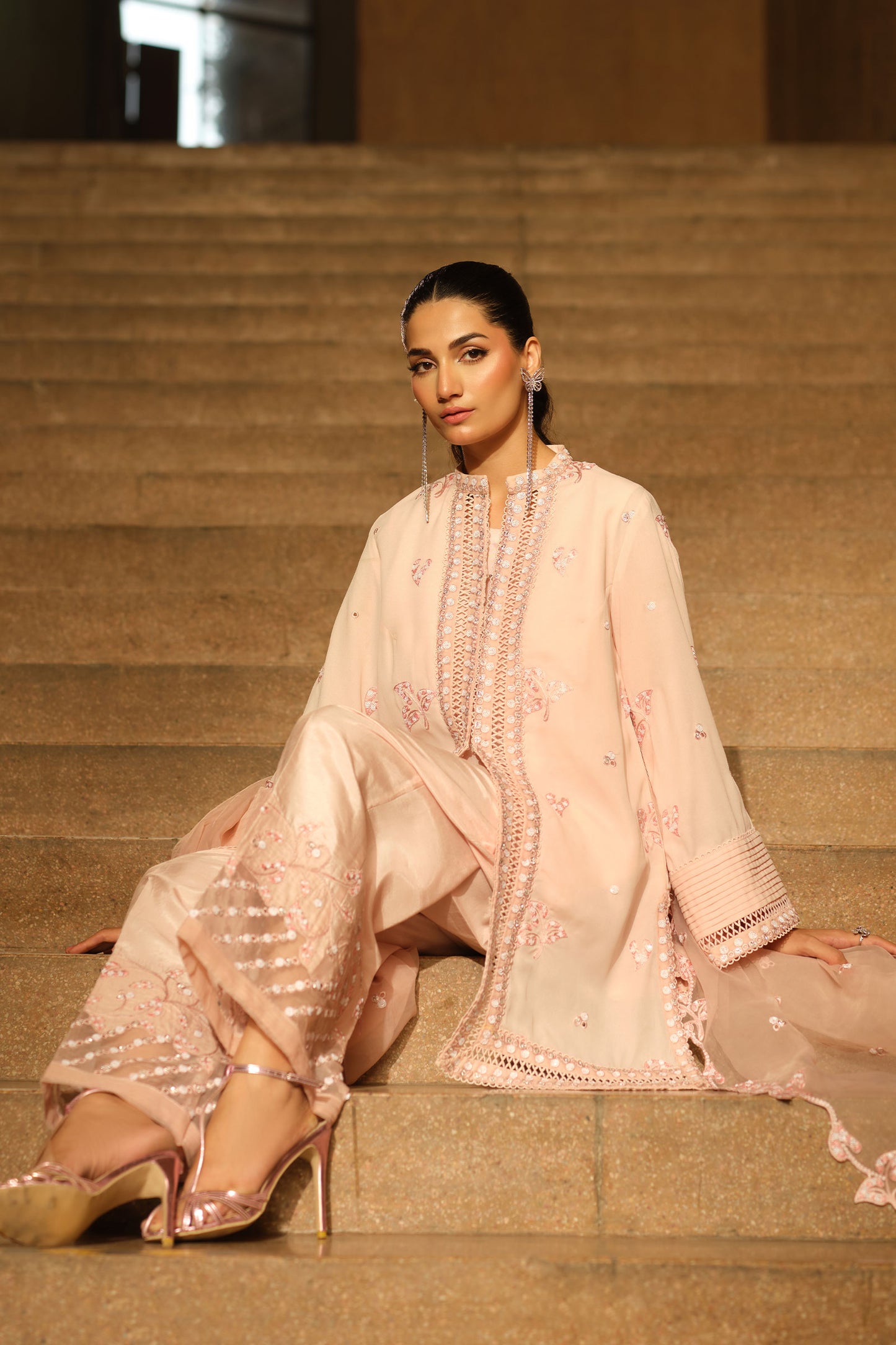 3 Piece Embroidered Georgette Suit