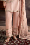 3 Piece Embroidered Raw Silk Suit