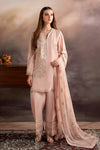 3 Piece Embroidered Raw Silk Suit