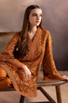 3 Piece Embroidered Bamber Raw Silk Suit