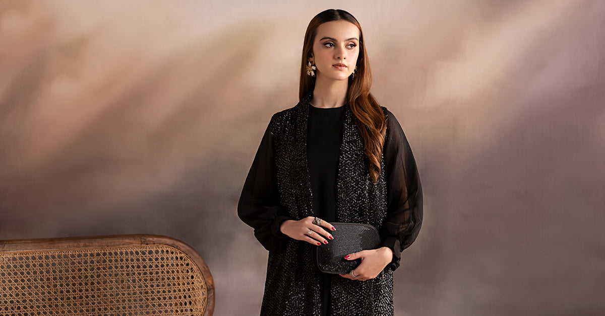 3 Piece Embroidered Raw Silk Suit