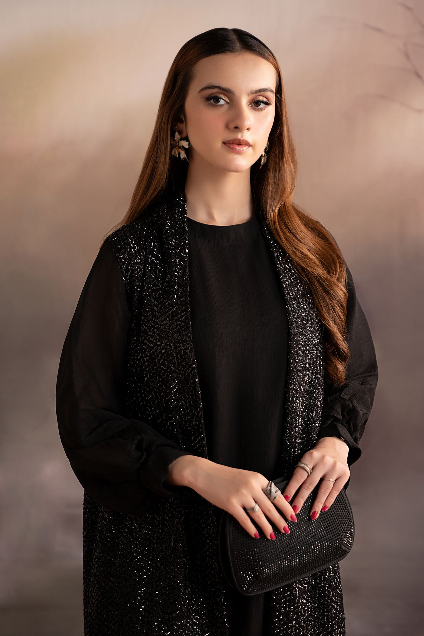 3 Piece Embroidered Chiffon Suit