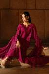 3 Piece Embroidered Tissue Silk Suit
