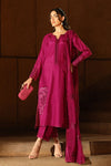 3 Piece Embroidered Tissue Silk Suit