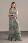 3 Piece Embroidered Zari Organza Suit
