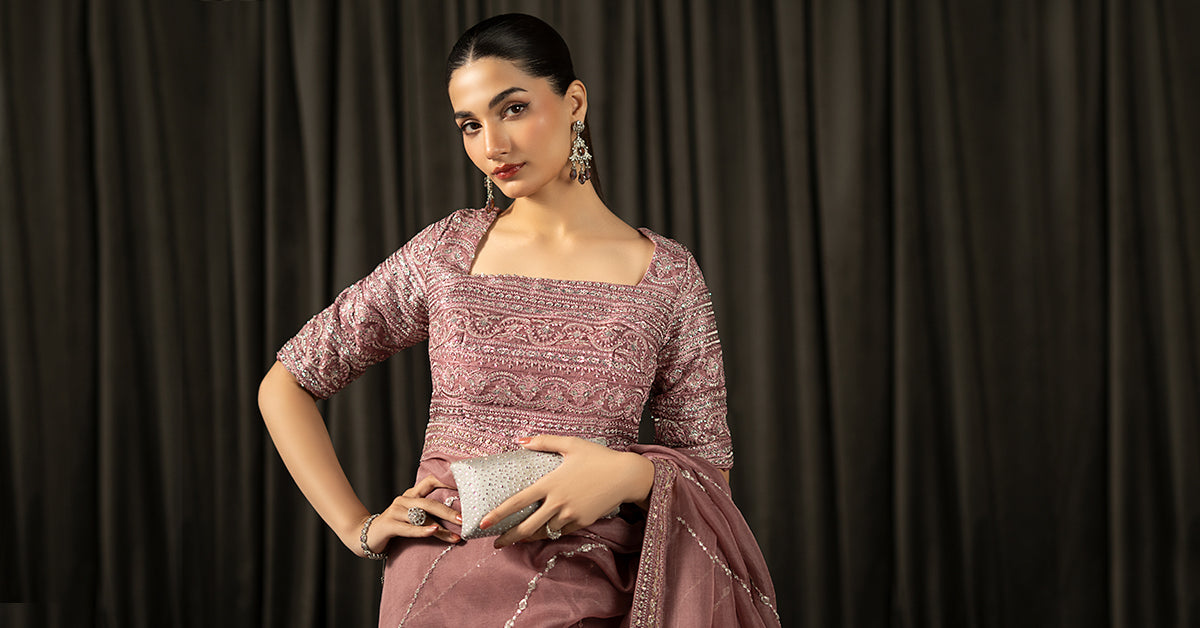 Embroidered Organza Saree