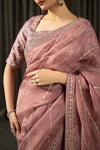 Embroidered Organza Saree