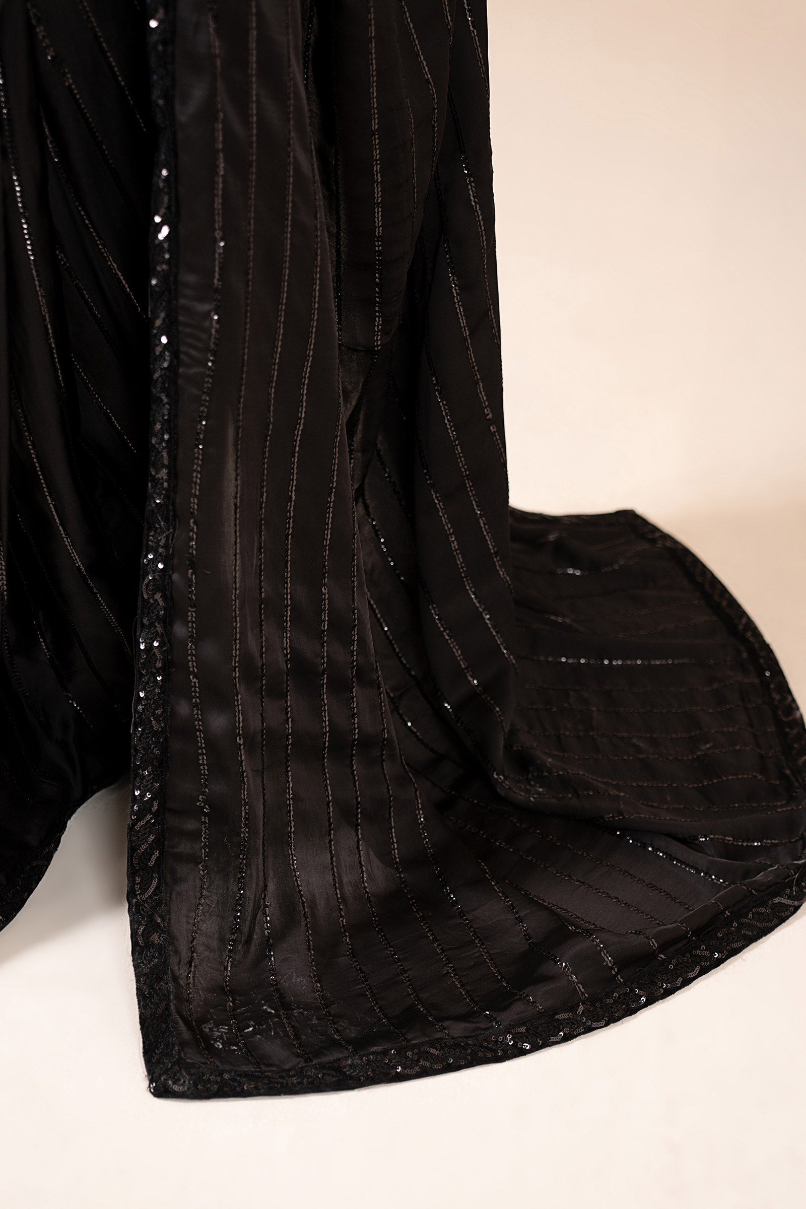 Embroidered Charmeuse Silk Saree