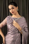 Embroidered Charmeuse Silk Saree