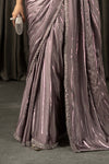 Embroidered Charmeuse Silk Saree